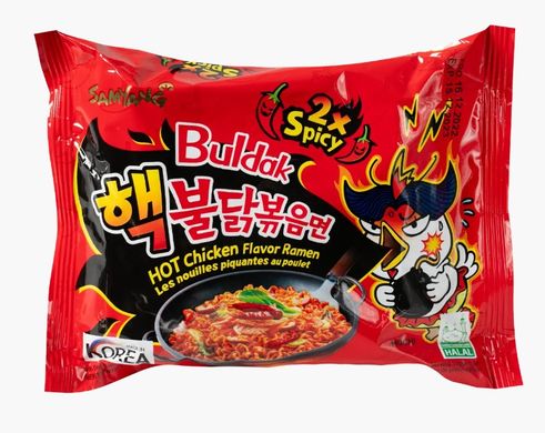 Лапша Рамен быстрого приготовления острая с курицей (BULDAK) SamYang 140 г