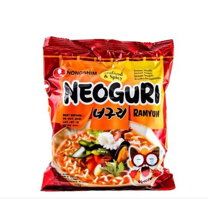 Локшина Рамен швидкого приготування гостра з морепродуктами Spicy Neoguri Ramyun Nong Shim 120 г