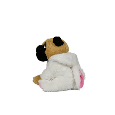 Іграшка м'яка Песик в білому костюмчику 20см, 20 см