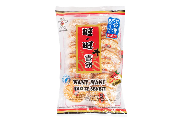 Рисові крекери гострі Rice Crackers Spicy WANT WANT 150 г