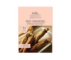 Антивікова відновлююча тканинна маска для обличчя з червоним женьшенем MBL Red Ginsang Intensive Mask Sheet, 23ml