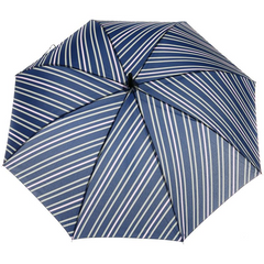 Зонт-трость O!SOME синий с белыми полосами