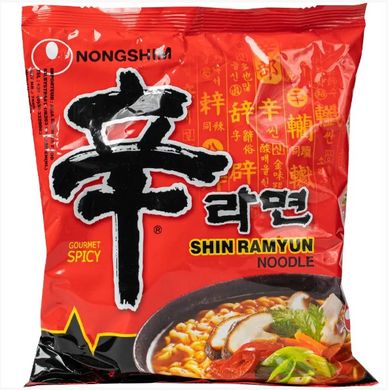 Лапша быстрого приготовления с грибами Shin Ramyun NongShim 120 г