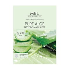 Увлажняющая и успокаивающая тканевая маска для лица с алоэ MBL Pure Aloe Intensive Mask Sheet, 23m